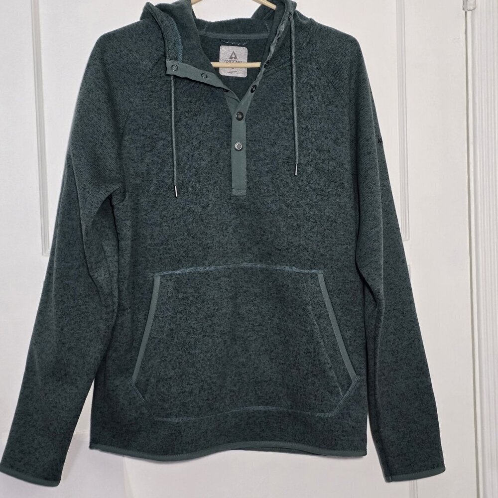 Women’s Ascend Teal Blue Hoodie Sweatshirt Sweater Kangaroo Pocket Size Medium